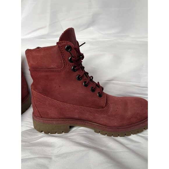 Timberland Women's Red Lace-Up Boots - Picture 3 of 16